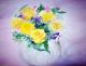 ---gelbe Rosen - Beate Weinstein - Aquarell auf Papier - Blumen-Rosen - Gegenständlich ---gelbe Rosen - Beate Weinstein - Aquarell auf Papier - Blumen-Rosen - Gegenständlich