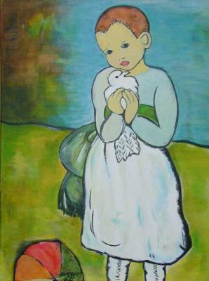 Mädchen mit Taube - Michael Völlings - Array auf Array - Array - Array Mädchen mit Taube - Michael Völlings - Array auf Array - Array - Array