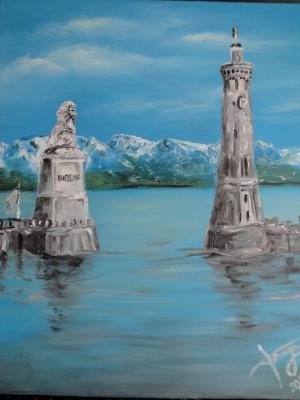 Hafeneinfahrt von Lindau - Heiner Höppner - Array auf Array - Array - Array Hafeneinfahrt von Lindau - Heiner Höppner - Array auf Array - Array - Array