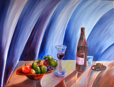 Stilleben mit Wein - Hans Hackinger - Array auf Array - Array - Array Stilleben mit Wein - Hans Hackinger - Array auf Array - Array - Array