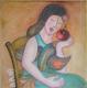 GemÃ¤lde aus Zyklus Frau und Vogel - Diana Lulcheva - Acryl auf Leinwand - Portrait-Frauen-VÃ¶gel - Klassisch