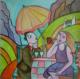 Am Mittag - Diana Lulcheva - Acryl auf Leinwand - Landschaft - Klassisch