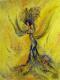 Spirit of Life - Tanzende Frau - Ina Linden -  auf Leinwand - Abstrakt-Menschen-Mystik - Abstrakt-Figuration