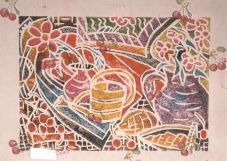 Linolöldrucke - Stilleben Vase mit Giesskanne - Franz Graw - auf - Array - Linolöldrucke - Stilleben Vase mit Giesskanne - Franz Graw - auf - Array -