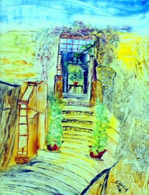 Eingang, 2002, 30x40 hoch, Enkaustik,Eva Goerlich - Eva Goerlich - Array auf - Array - Eingang, 2002, 30x40 hoch, Enkaustik,Eva Goerlich - Eva Goerlich - Array auf - Array -