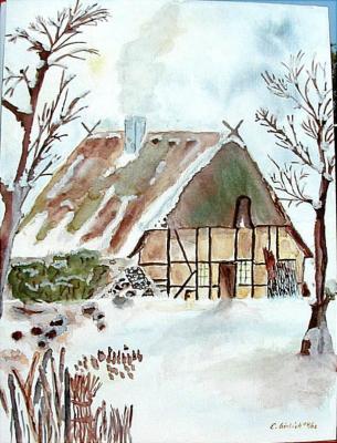 Scheune im Winter, Nr. A020, 03/2002, Eva Goerlich - Eva Goerlich - Array auf Array - Array - Scheune im Winter, Nr. A020, 03/2002, Eva Goerlich - Eva Goerlich - Array auf Array - Array -