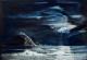 Full moon - Frithjof Schulte - Enkaustik auf Leinwand - Himmel-Meer-Wolken-Abend - Gegenständlich Full moon - Frithjof Schulte - Enkaustik auf Leinwand - Himmel-Meer-Wolken-Abend - Gegenständlich