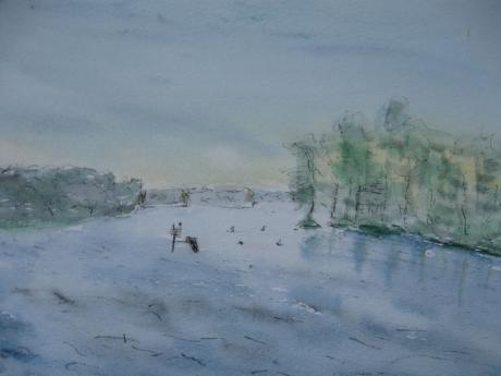 Berlin-Grünau = Blick zur Bammelecke (frei gemalt) - Helmut Ebert - Array auf Array - Array - Array Berlin-Grünau = Blick zur Bammelecke (frei gemalt) - Helmut Ebert - Array auf Array - Array - Array