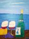 Vino del Garda - Yvonne Schmied - Acryl-Ãl auf Leinwand - Wasser-Stillleben - Gegenständlich Vino del Garda - Yvonne Schmied - Acryl-Ãl auf Leinwand - Wasser-Stillleben - Gegenständlich