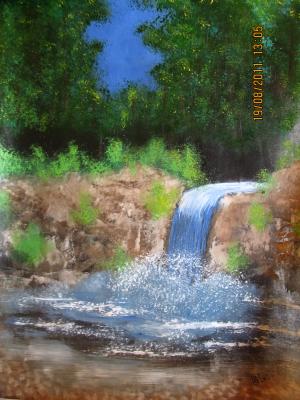 Waterfalls in the midst of Rocks - Rohini Yalakkishettar - Array auf Array - Array - Array Waterfalls in the midst of Rocks - Rohini Yalakkishettar - Array auf Array - Array - Array