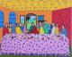 Ceia - Carol Midlej - Acryl auf Leinwand - Religion-Menschen - Figuration-Naiv