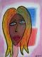 Colour Girl - Juergen Schneider - Kreide auf Papier - Frauen - 