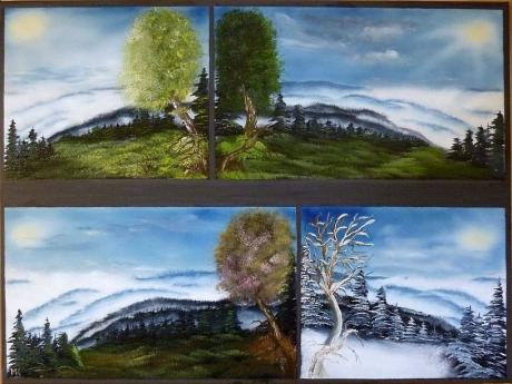 4 Jahreszeiten Baum - Marianne Koroll - Array auf Array - Array - Array 4 Jahreszeiten Baum - Marianne Koroll - Array auf Array - Array - Array