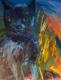 Blauer Freund - Aleksandra Beckmann - Acryl auf Leinwand - Katzen-Einsamkeit-Harmonie-Hoffnung-Sehnsucht-Herbst - Expressionismus Blauer Freund - Aleksandra Beckmann - Acryl auf Leinwand - Katzen-Einsamkeit-Harmonie-Hoffnung-Sehnsucht-Herbst - Expressionismus