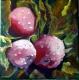 Ãpfel im Tau - Roswitha Wittich - Ãl auf  - Natur-Stillleben - Expressionismus