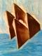 Schiffe - Flávio do Nascimento - Acryl-Pastell auf Papier - - Schiffe - Flávio do Nascimento - Acryl-Pastell auf Papier - -