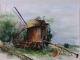 Bockwindmühle Petershagen - Evelyn Brosche - Aquarell auf - Landschaft - Bockwindmühle Petershagen - Evelyn Brosche - Aquarell auf - Landschaft -
