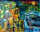 ---Abends am Hafen - Dagmar Richter - Acryl auf Leinwand - Abend - ---Abends am Hafen - Dagmar Richter - Acryl auf Leinwand - Abend -