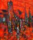 red-city,city-Serie - wolfgang mayer - Ãl auf - Abstrakt - red-city,city-Serie - wolfgang mayer - Ãl auf - Abstrakt -