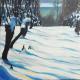 Weinberg im Winter- - ingrid wenz-gahler - Acryl auf Leinwand - Schnee - Realismus Weinberg im Winter- - ingrid wenz-gahler - Acryl auf Leinwand - Schnee - Realismus