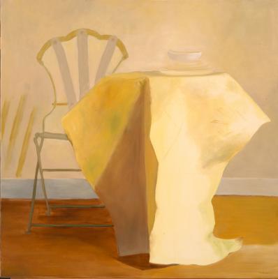 Yellow pedestal table - krzis-lorent frederique - Array auf Array - Array - Array