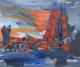 EZB-Frankfurt -Skyline 3 - wolfgang mayer - Acryl-Ãl auf - Abstrakt-Landschaft - EZB-Frankfurt -Skyline 3 - wolfgang mayer - Acryl-Ãl auf - Abstrakt-Landschaft -