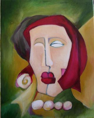 Portrait d`une dame avec un chapeau - Michael Haack - Array auf Array - Array - Portrait d`une dame avec un chapeau - Michael Haack - Array auf Array - Array -