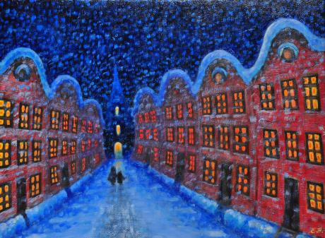 Winternacht im Holländische Virtel, Potsdam - Emma Anders - Array auf Array - Array - Array Winternacht im Holländische Virtel, Potsdam - Emma Anders - Array auf Array - Array - Array