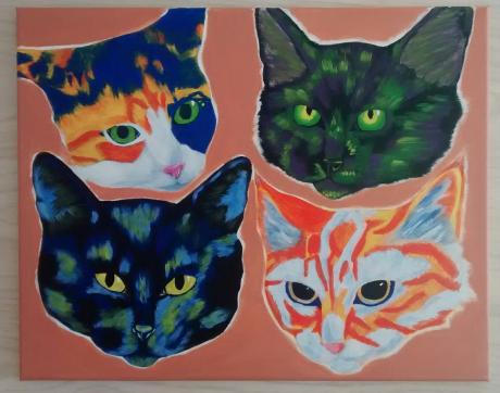 Cuatro gatos - Ayluy - Tierportraits - Array auf Array - Array - 