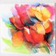 Tulpen 2017 IV - Evelyn Brosche - Aquarell auf - Blumen - Tulpen 2017 IV - Evelyn Brosche - Aquarell auf - Blumen -