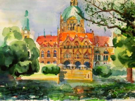 Neues Rathaus Hannover - Evelyn Brosche - Array auf - Array - Neues Rathaus Hannover - Evelyn Brosche - Array auf - Array -