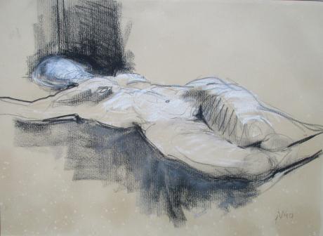 Liegender Akt - Anja Mueller-Wood - Array auf  - Array - 