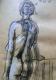 Akt stehend Skizze - Evelyn Brosche - auf Papier - - Akt stehend Skizze - Evelyn Brosche - auf Papier - -