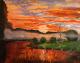 Am Morgen - wolfgang mayer - Ãl auf - Himmel-FluÃ-Wiese-Wolken - Impressionismus Am Morgen - wolfgang mayer - Ãl auf - Himmel-FluÃ-Wiese-Wolken - Impressionismus